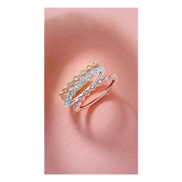 14K White Gold 0.09Ct Diamond Wedding Band Image 2 Texas Gold Connection greenville, TX