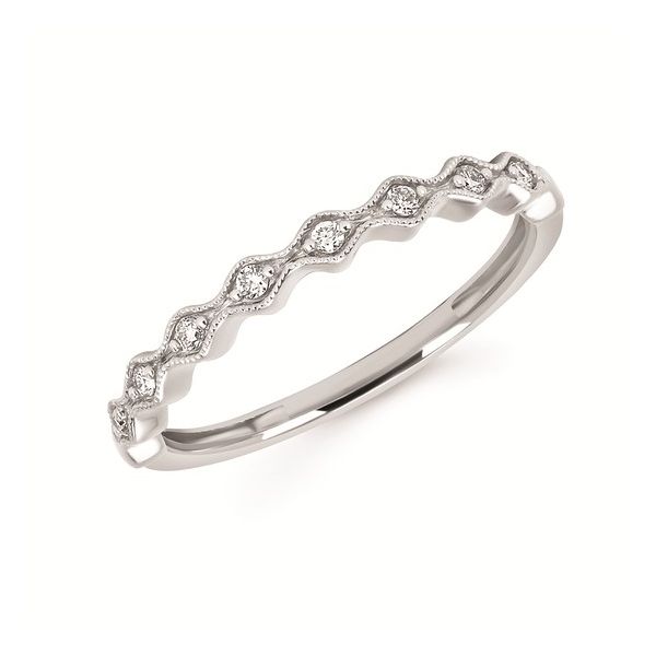 14K White Gold 0.09Ct Diamond Wedding Band Texas Gold Connection greenville, TX