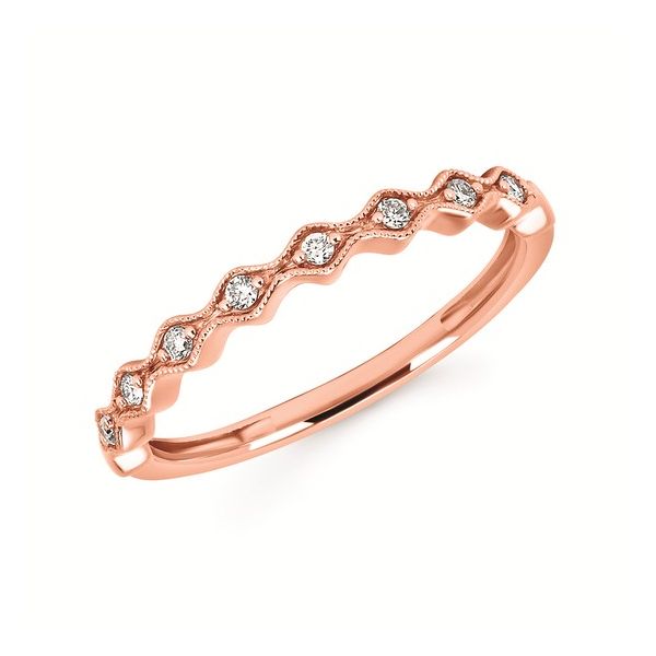 14K Rose Gold 0.08Ct Diamond Wedding Band Texas Gold Connection greenville, TX