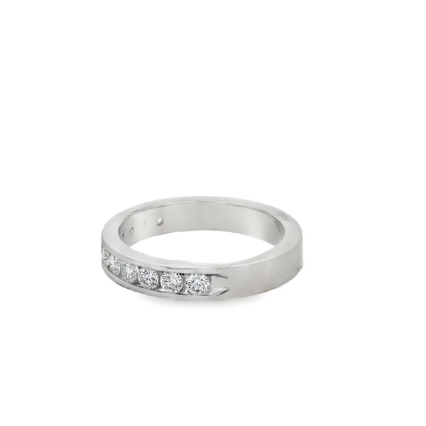 White 14K Channel Set Wedding Band Size 6 With 0.50Twt Diamonds Image 2 Texas Gold Connection greenville, TX