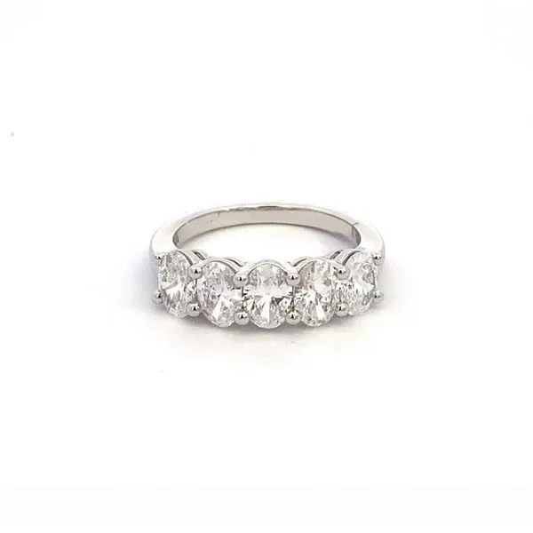 14K White Gold Anniversary Ring With Lab Grown Oval Diamonds Texas Gold Connection Greenville, TX
