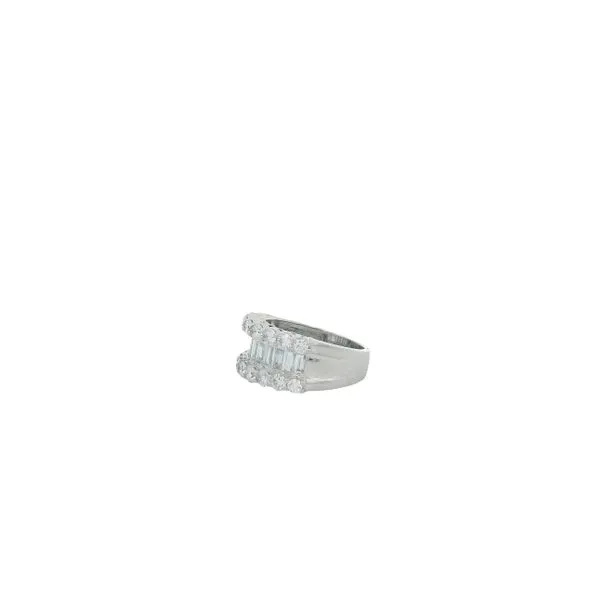 Lady's White 14K Half Anniversary Ring With 2.53Tw Baguette and Round Diamonds Image 2 Texas Gold Connection Greenville, TX
