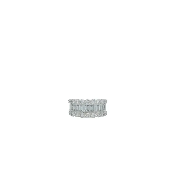 Lady's White 14K Half Anniversary Ring With 2.53Tw Baguette and Round Diamonds Texas Gold Connection Greenville, TX
