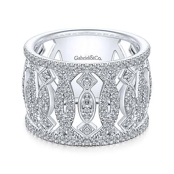 14k white gold band ring womens
