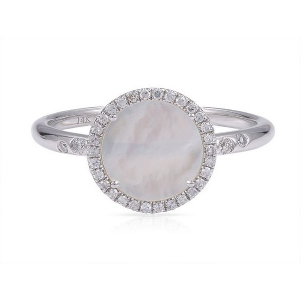 Lady's 14K White Gold Mother of Pearl Diamond Ring Texas Gold Connection Greenville, TX