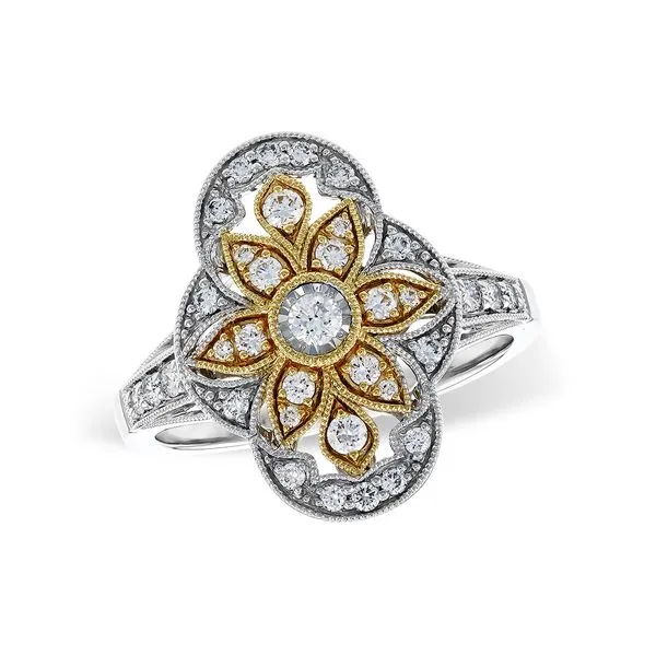 Lady's Yellow / White 14K Fashion Ring Size 7 With 0.40Tw Round Diamonds Texas Gold Connection Greenville, TX