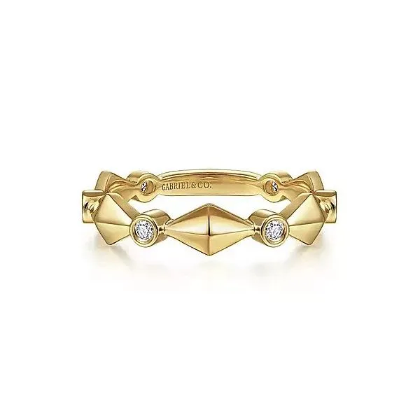 Lady's Yellow 14K Fashion Ring Size 7 With 0.09Tw Round D Si2 Diamonds Texas Gold Connection Greenville, TX