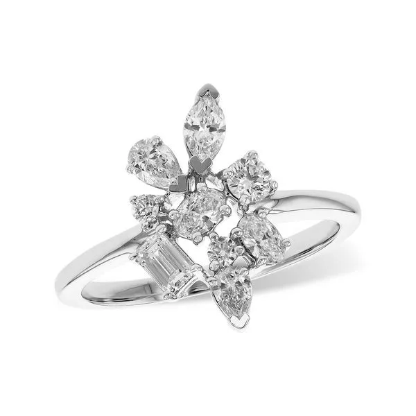 Lady's White 14K Fashion Ring Size 7 With 0.75Tw Various Shapes Diamonds Texas Gold Connection Greenville, TX