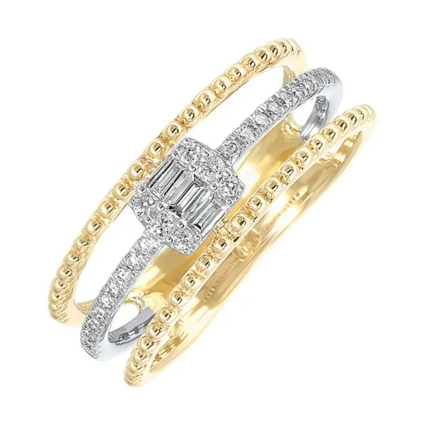 Lady's White 10K Fashion Ring Size 7 With 0.20Tw Various Shapes Diamonds Texas Gold Connection Greenville, TX