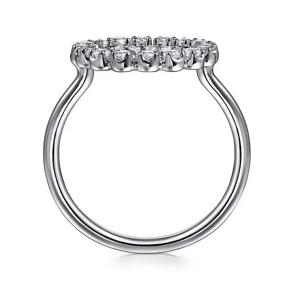 14K White Gold Multi Diamond Circle Fashion Ring Image 2 Texas Gold Connection Greenville, TX