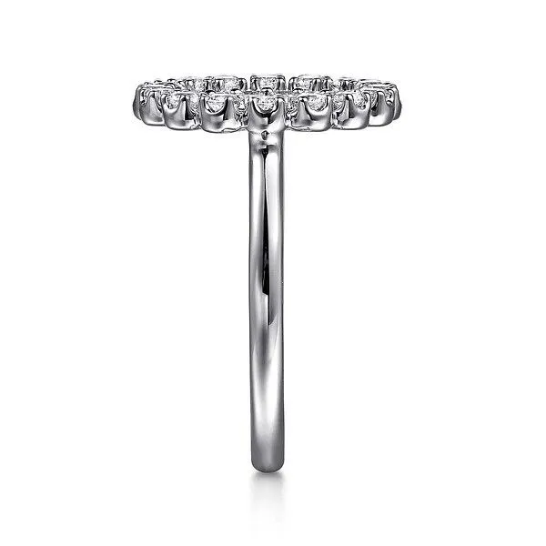 14K White Gold Multi Diamond Circle Fashion Ring Image 4 Texas Gold Connection Greenville, TX