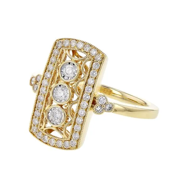 14K Yellow Gold Diamond Fashion Ring Image 2 Texas Gold Connection Greenville, TX