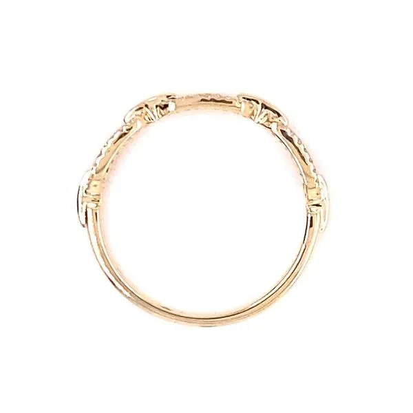 Lady's 10K Yellow Gold Diamond Chain Link Ring. Image 2 Texas Gold Connection Greenville, TX