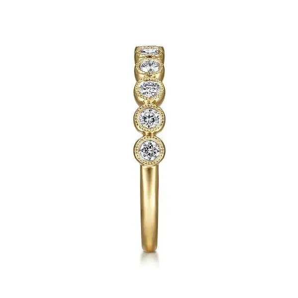 14K Yellow Gold Diamond Stackable Ring Image 4 Texas Gold Connection greenville, TX