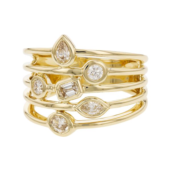 Lady's Yellow 14K Fashion Ring Size 7 With 0.50Tw Various Shapes Diamonds Image 3 Texas Gold Connection greenville, TX