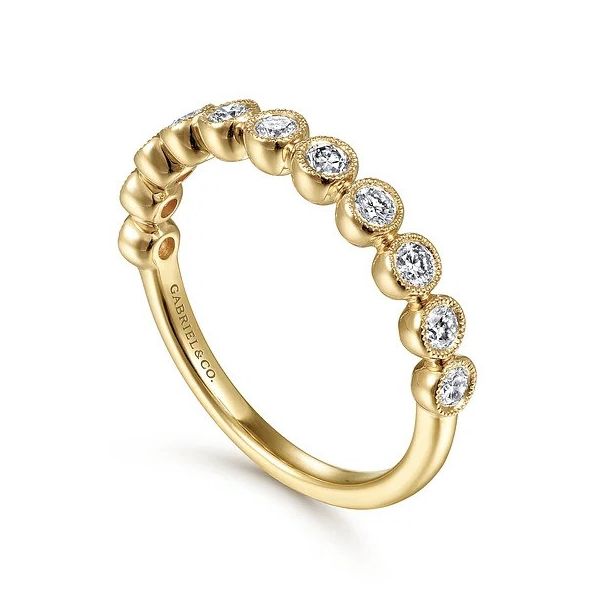 14K Yellow Gold Diamond Stackable Ring Image 3 Texas Gold Connection greenville, TX