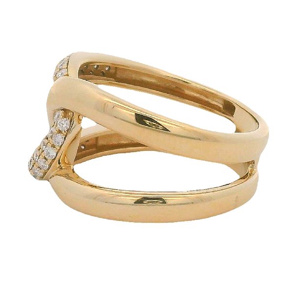 14K Yellow Gold Free Form Size 7 Ring With 0.50Twt Diamonds Image 2 Texas Gold Connection greenville, TX