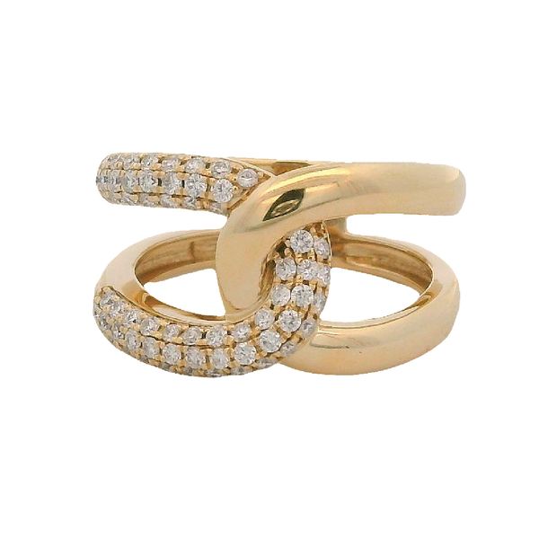 14K Yellow Gold Free Form Size 7 Ring With 0.50Twt Diamonds Texas Gold Connection greenville, TX