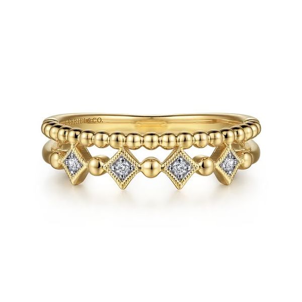 Lady's Yellow / White 14K Fashion Ring Size 6.5 With 0.04Twt N Si1 Diamonds Texas Gold Connection greenville, TX