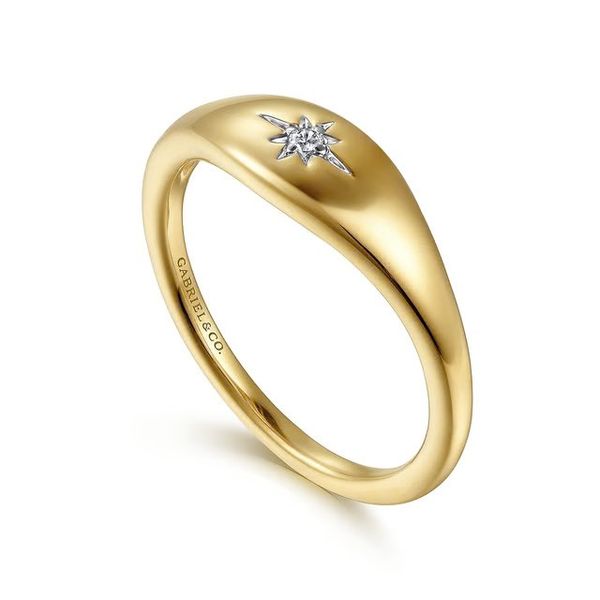 Lady's Yellow 14K Fashion Ring Size 6.5 With 0.02Twt N Si1 Diamonds Image 2 Texas Gold Connection greenville, TX