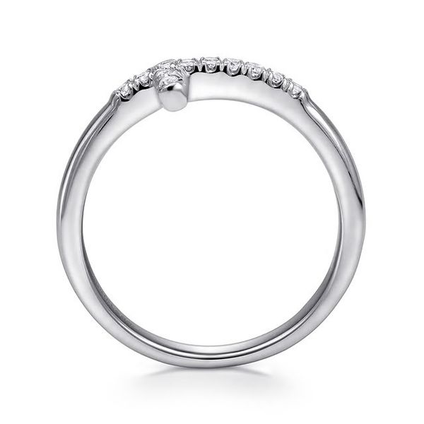 Lady's White 14K Cross Ring Size 6.5 With 0.136Twt N Si1 Diamonds Image 3 Texas Gold Connection greenville, TX