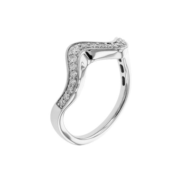 14K White Gold Squiggly Diamond 0.25ct Ring Image 3 Texas Gold Connection greenville, TX