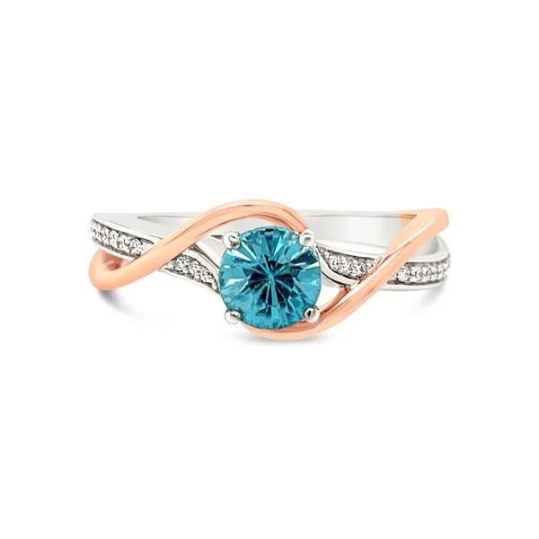 14k Rose Gold Diamond Free Form Semi Mount Engagement Ring Texas