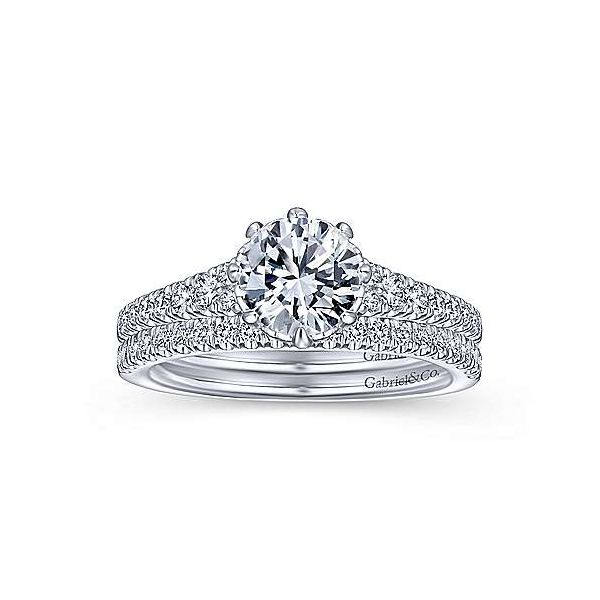 14K White Gold Round Diamond Engagement Ring Image 4 Texas Gold Connection Greenville, TX