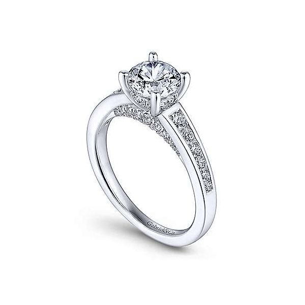 14K White Gold Round Diamond Engagement Ring Image 3 Texas Gold Connection Greenville, TX