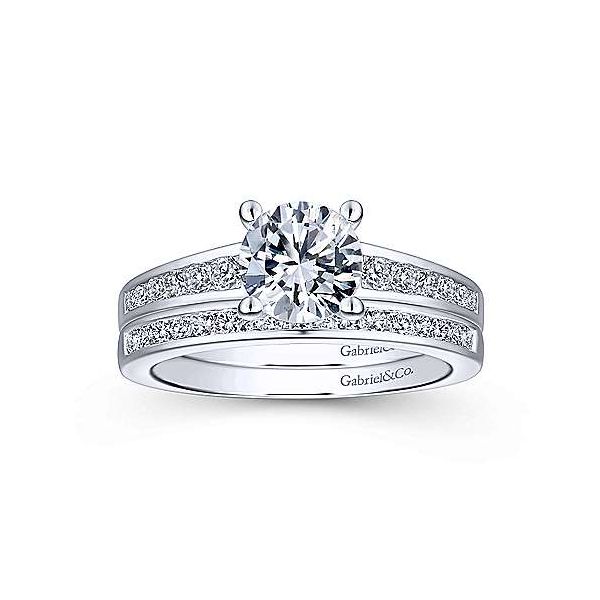 14K White Gold Round Diamond Engagement Ring Image 4 Texas Gold Connection Greenville, TX