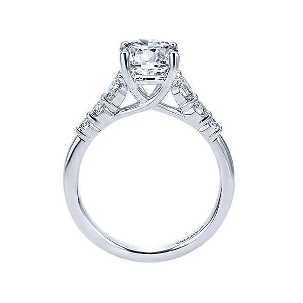 14K White Gold Round Diamond Engagement Ring Image 2 Texas Gold Connection Greenville, TX