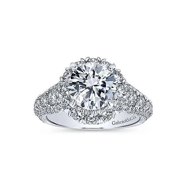 14K White Gold Round Diamond Engagement Ring Image 5 Texas Gold Connection Greenville, TX