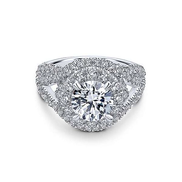 14k White Gold Round Halo Engagement Ring Texas Gold Connection Greenville, TX