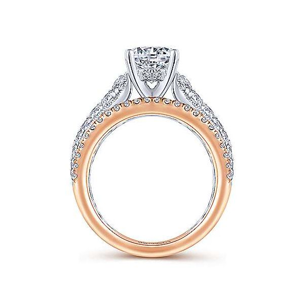 14K White-Rose Gold Round Diamond Engagement Ring Image 2 Texas Gold Connection Greenville, TX