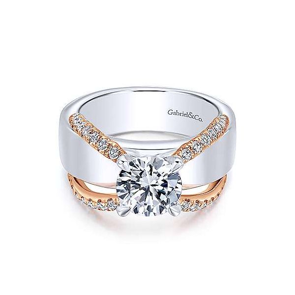 14K White-Rose Gold Round Diamond Engagement Ring Texas Gold Connection Greenville, TX
