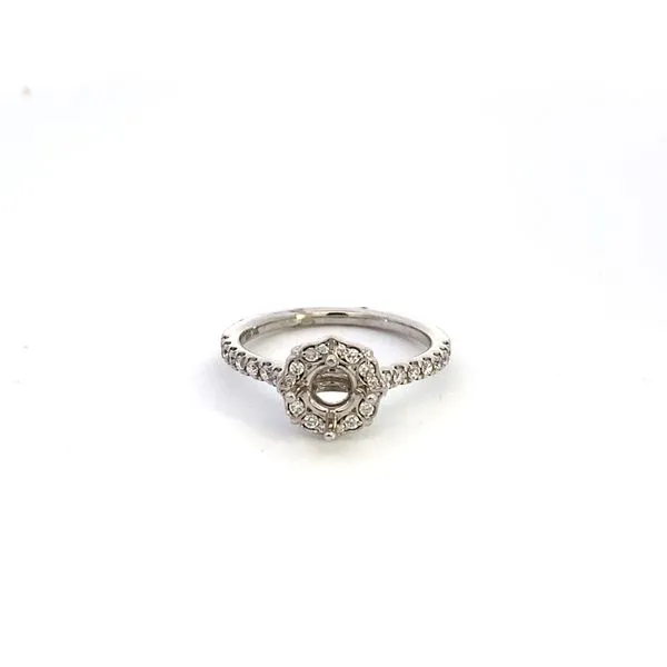 White 14K Halo Diamond Ring Texas Gold Connection Greenville, TX