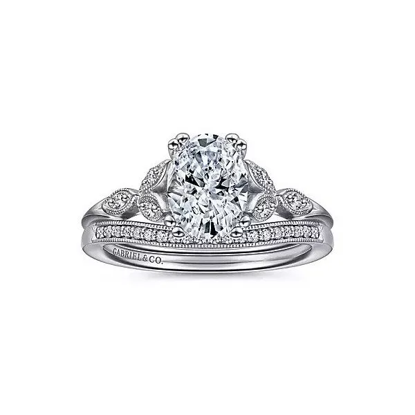 14K White Gold Oval Diamond Engagement Ring Image 4 Texas Gold Connection Greenville, TX