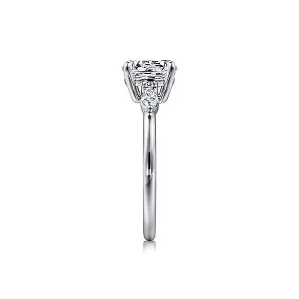 14K White Gold Round Three Stone Diamond Engagement Ring Image 5 Texas Gold Connection Greenville, TX