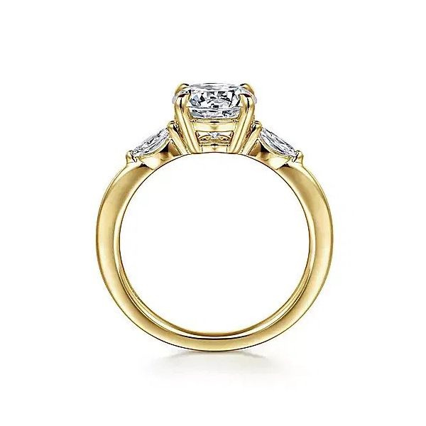 14K Yellow Gold Round Three Stone Diamond Engagement Ring Image 5 Texas Gold Connection Greenville, TX