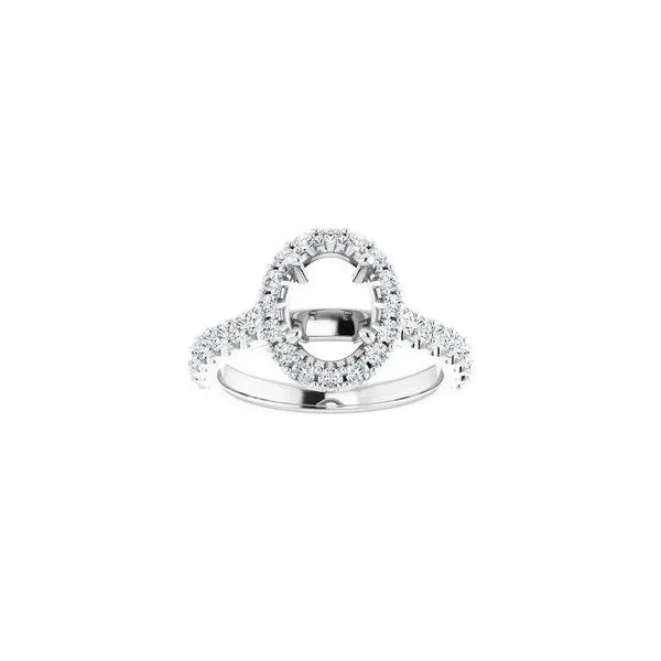 White 14K Halo Ring With 0.75Tw Round Diamonds Ring Size: 7 Image 2 Texas Gold Connection Greenville, TX