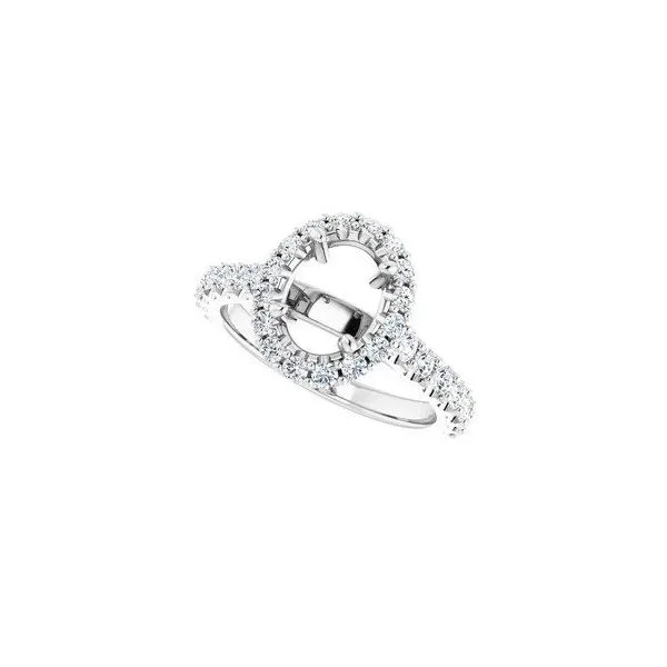 White 14K Halo Ring With 0.75Tw Round Diamonds Ring Size: 7 Image 4 Texas Gold Connection Greenville, TX