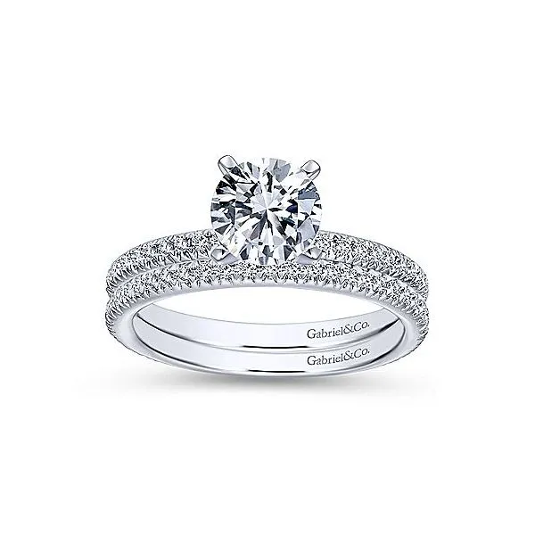14K White Gold Round Diamond Engagement Ring Image 3 Texas Gold Connection Greenville, TX