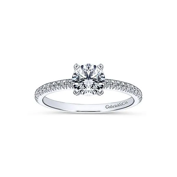 14K White Gold Round Diamond Engagement Ring Image 4 Texas Gold Connection Greenville, TX