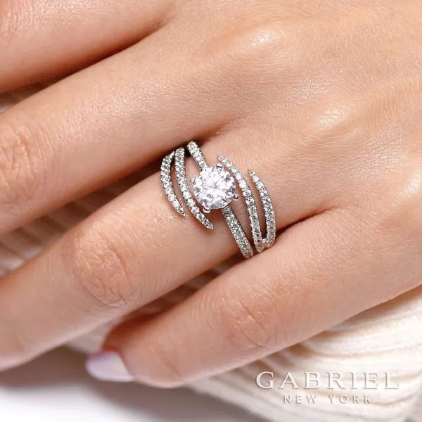 14K White Gold Round Diamond Engagement Ring Image 5 Texas Gold Connection Greenville, TX