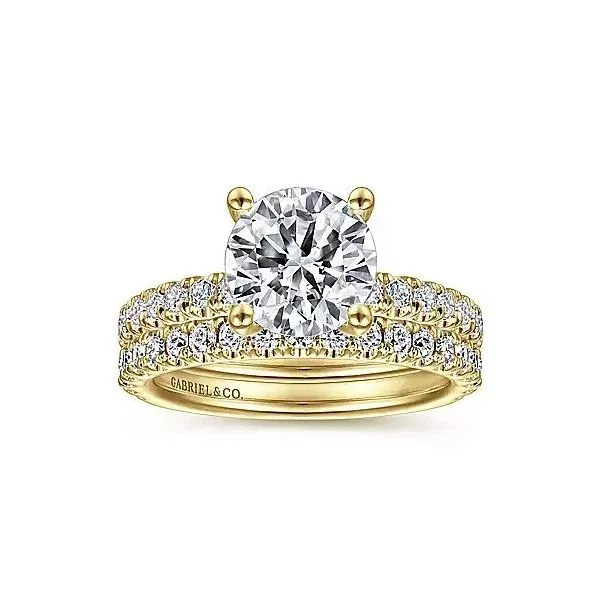14K Yellow Gold Round Diamond Engagement Ring Image 3 Texas Gold Connection Greenville, TX