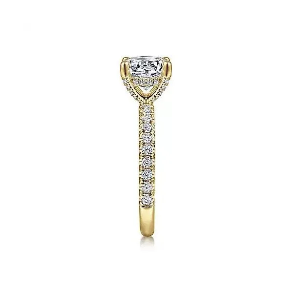 14K Yellow Gold Round Diamond Engagement Ring Image 4 Texas Gold Connection Greenville, TX
