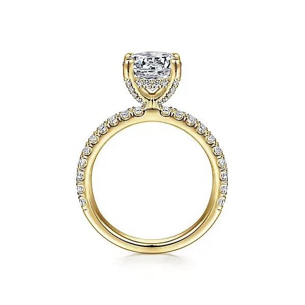 14K Yellow Gold Round Diamond Engagement Ring Image 5 Texas Gold Connection Greenville, TX