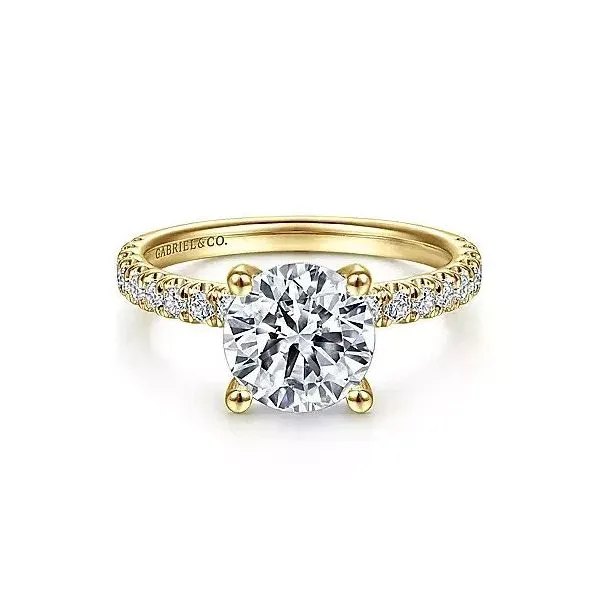 14K Yellow Gold Round Diamond Engagement Ring Texas Gold Connection Greenville, TX