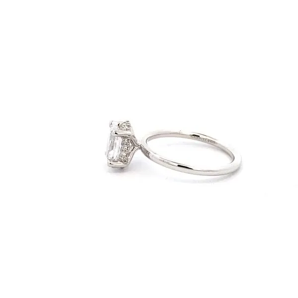 White 14K Halo Ring With 0.08Tw Round N Si2 Diamonds *Setting only, center stone not included Image 2 Texas Gold Connection Greenville, TX