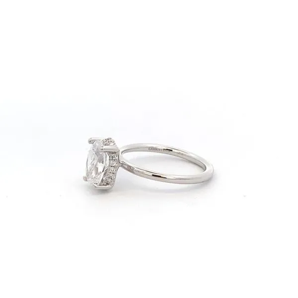 White 14K Halo Ring With 0.10Tw Round N Si2 Diamonds *Setting only, center stone not included Image 2 Texas Gold Connection Greenville, TX